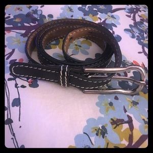 bcbg • max azria classic black leather belt